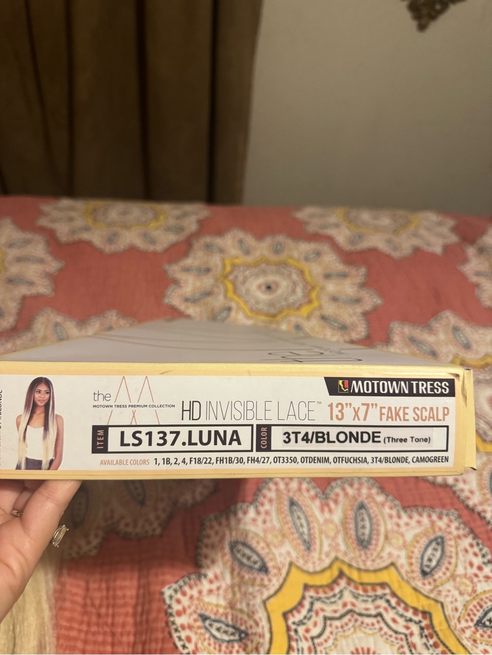 Motown Tress LS137 Luna HD Invisible Lace Wig - 3T4 Blonde